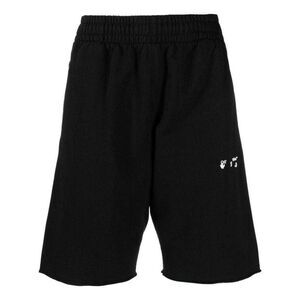 Off-White Unisex Adult Logo Sweat Shorts / Black
